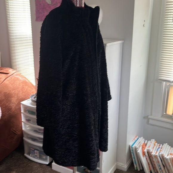 Utex ud new without tags winter black coat with amazing texture lined large - Picture 6 of 17